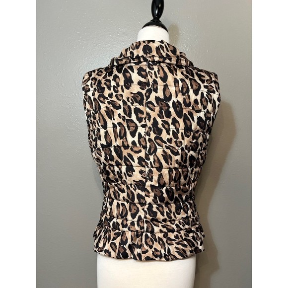 White House Black Market Leopard Print Vest - Picture 2 of 11